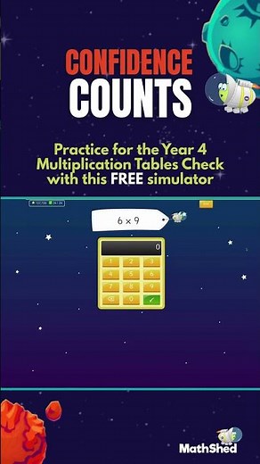 Year 4 Multiplication Tables Check Simulator | MathShed | FREE
