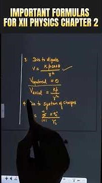 Important Formulas for XII Physics Chapter-2 #class12physics