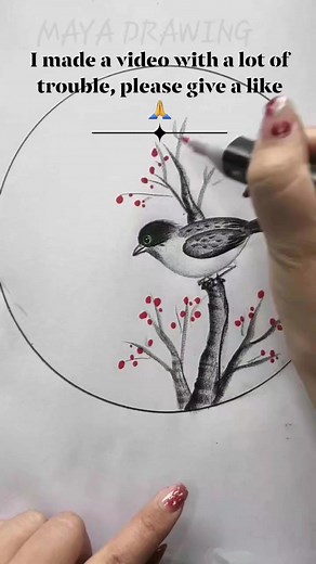 8.6K views · 283 reactions | Cute Bird,Pencil Art with maya #bird #drawing #mayadrawing #art #painting #AmaZing #reels #foryouシ | Jannai Akter | Facebook