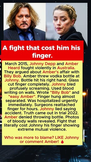 The day Johnny Depp lost finger from fight with Amber Heard