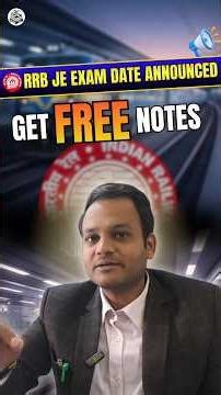 🛑 RRB JE notification, Crack CBT-1 free, RRB je strategy #rrbje #shhreshthclass