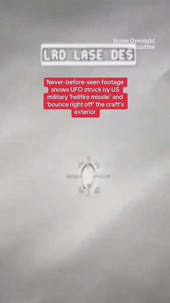 Shocking footage shows UFO struck by US military ‘hellfire missile’ and ‘bounce right off’