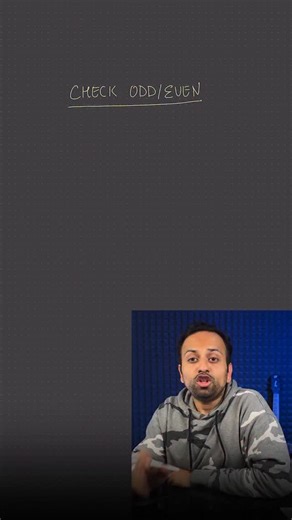 8.5K views · 556 reactions | Check if the number is Odd or Even WITHOUT using % or & 勞  Follow for more such content  Share with your friends [coding, odd, even, programming, interview, coder, question, coding interview] #coding #interview #learntocode #programming #coder | Coding Blocks | Facebook