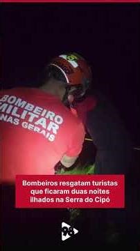 Vídeo mostra resgate de turistas na Serra do Cipó