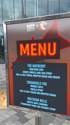 🎵 Big news tastes even better with a good drink! We celebrated Rascal Flatts coming to Rupp Arena on February 26 with The Mayberry, a cherry Coke-inspired drink from Fizzy Fox 🍒🔥 🎟️ Tickets go on sale Friday, August 15 at 10 AM. | Rupp Arena