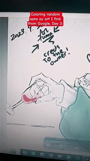 Dust sans coloring :3 #notmyart again I just color lol #dustsans