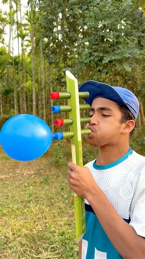 Coconuts Tree Toys using Colourful Balloons #craft #diy #toys #Bamboo