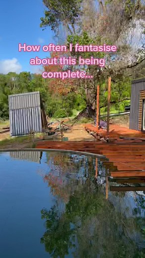 Dreaming of Off-Grid Living with a Natural Swimming Pool and Tiny House