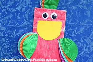 Paper Bag Parrot Craft Idea