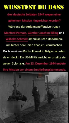 Die geheime US-Uniform-Mission: Warum diese 3 Deutschen 1944 starben #ww2 #kurzvideo #history #viral