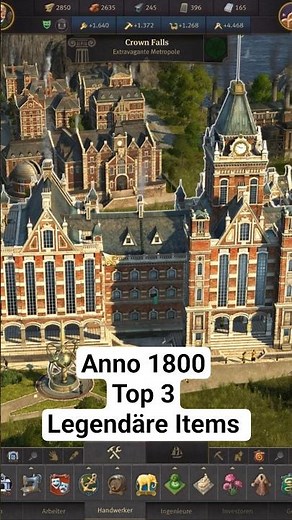 Anno 1800 TOP 3 LEGENDARY ITEMS #anno1800 #anno1800tutorial