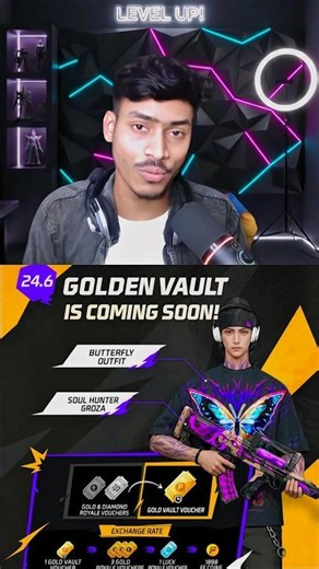 FF New Golden Vault Full Details 🔥🤩 | Bundle & Gun Skin | Gold Royale Remove Free Fire #shorts