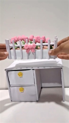 ✨ DIY Cardboard Desk Organizer. #shorts #diy #trending #craft
