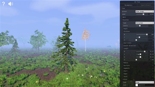 Free tree generator for 3D artists 🌳 Developer Dan Greenheck shared a new tool he built out of frustration with expensive tree assets. Instead of hunting for ready-made models, he created a free procedural tree generator that lets users generate their own trees with a high level of control. EZ Tree offers 50 adjustable parameters, covering everything from bark and branch structure to leaves and overall growth shape. Trees can be exported directly to GLB, making them easy to drop into real-time 