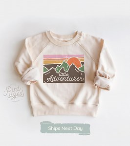 Little Adventurer Toddler Sweatshirt Mountains Kids Pullover Crewneck Cute Summer Toddler Tee Shirt - Etsy