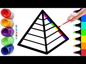 How To Draw a Rainbow Pyramid | Step by Step Tutorial