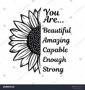 You Beautiful Amazing Capable Enough Strong Stock Vector (Royalty Free) 2467304785 | Shutterstock