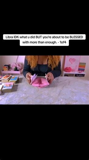 Libra IDK what u did BUT you’re about to be BLESSED with more than enough. - 1of4 #tarot #tarotreading #tarotreader #tarotcards #libra♎️