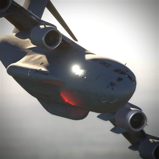 This Cinematic C-17 Globemaster Takeoff is crazy! | GameboyRed