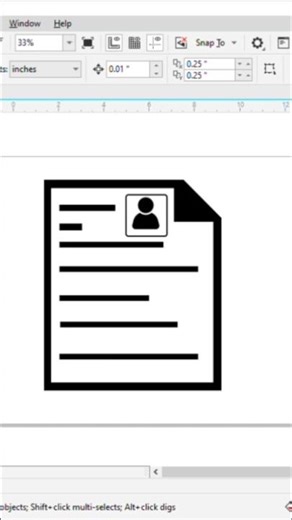 CorelDRAW Tutorial | Simple Document Icon Design.#youtubeshorts #coreldraw #viralvideos#art #design