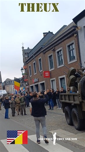 M45 Quadmount (Meat chopper/hachoir à viande) in action at the 80th anniversary of the liberation of Theux (2024) | Ardennes: Then and Now