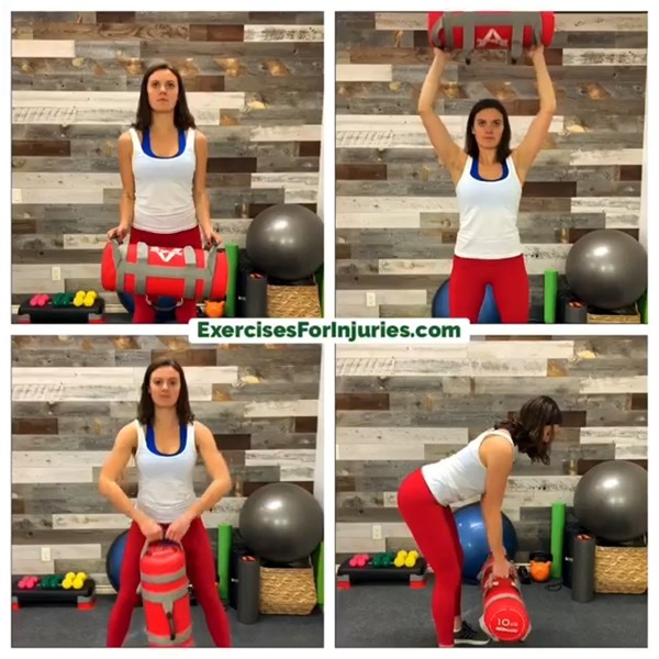 2.8K views · 18 reactions | ️‍♀️ Don't have a sandbag? No problem! You can still crush this upper body workout with household items!  Whether it's dumbbells, water bottles, or resistance bands, we've got you covered. Let's sculpt those arms, shoulders, and back together! https://goto.healingthroughmovement.com/81089c #HomeWorkout #UpperBodyToning  | Healing Through Movement | Facebook