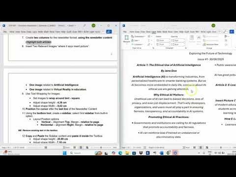 EUP1501 Assignment 2 Microsoft Word Semester 2 2025