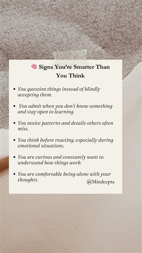 🧠 Signs You’re Smarter Than You Think #youtubeshorts #psycholgyfacts #mindcepta #fypシ