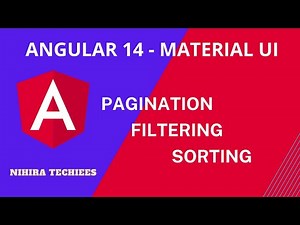 Angular 14 Material UI ( dataTable with pagination + sorting + filtering + event handling)
