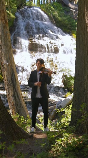 Coco Jamboo 🌊🎻 | Mr. President Violin Cover at a Stunning Waterfall