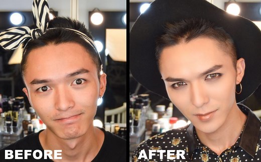 颜值当道~秘笈！男生化妆变男神！！屌丝男轻松几步变身花样美男！男生化妆前后亮瞎眼~觉得自己白活了几十年！！