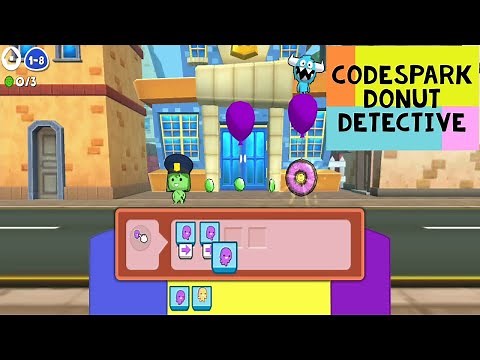 CodeSpark Donut Detective - CodeSpark Runaway Pets Puzzle - Sequencing Activities in Hour of Code