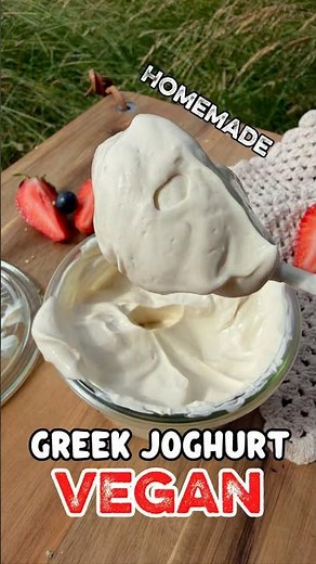 How to make your own vegan GREEK YOGURT! Only 2 ingredients