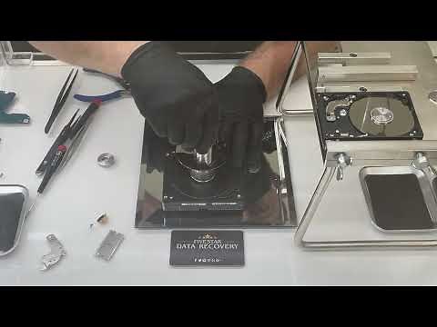 Seagate External Hard Drive Data Recovery - Platter Cleaning - Fingerprints on Hard Drive Platters