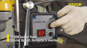 VEVOR MD40 1-1/2 in. Electric Magnetic Drill Press Drilling Machine with 11PC HSS Cutter Set Precise Annular Cutter Kit MD40CLZJZT11JT001V1 - The Home Depot