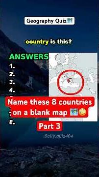 Name these 8 countries on a blank map 🗺️😳 part 3 #quiz #geographyquiz