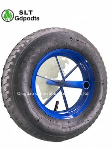 [Hot Item] Wb6400 Wheelbarrow Wheel 3.50-8 with 20X240 Hollow Axle Rim Rubber Inflatable Wheel