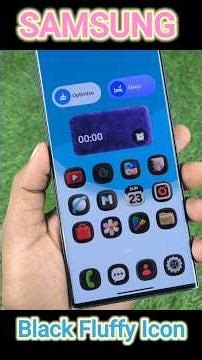 Samsung 3D Black Fluffy Icon Pack & Fluffy Widgets on any Galaxy Phone 😍😱