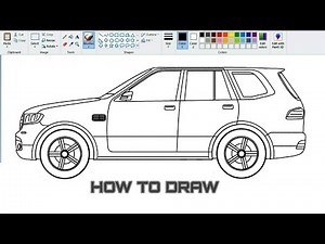 Car Drawing in Computer Using Ms Paint | How To Draw SUV Car.