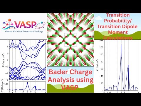 VASP Tutorial: Transition Probability from Electronic Band Structure + Bader Charge Analysis