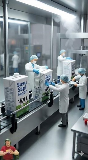 From Raw Milk to UHT 🥛 | Mini Factory Process (AI)