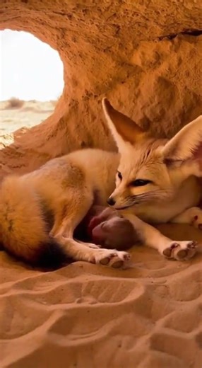 “A tiny Fennec Fox enters the world… and mom’s love starts instantly.” #shorts