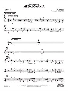 Megalovania (arr. Rick Stitzel) - Trumpet 2 by Toby Fox - Jazz Ensemble - Beginning Digital Sheet Music | Sheet Music Plus