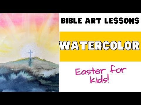 Easy Watercolor Cross- Easter Art