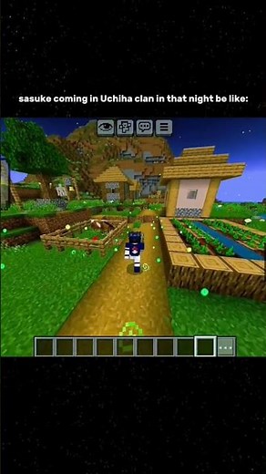 sasuke coming in Uchiha clan in that night 💀 #minecraft #naruto #sasuke