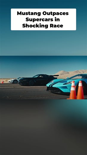 Mustang SHOCKS two Ford GT supercars in a drag race! Unbelievable power vs. precision showdown. #FordGT #MustangGTD #DragRace #CarLovers #Supercar #FordPerformance