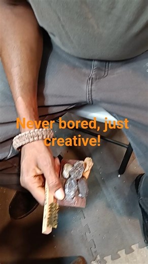Wood pendant making.