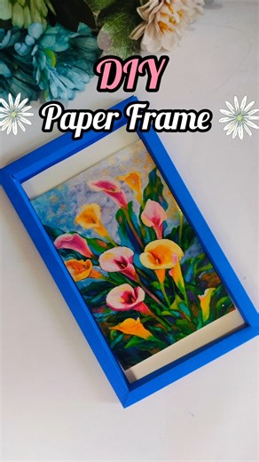 🌸Paper frame 🌸Easy Diy#diy #shortsfeed #craft #papercraft #homedecor #paperframe #tutorial #easy