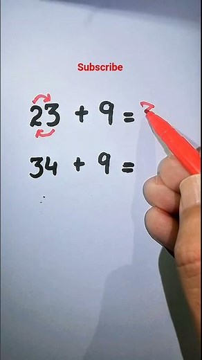 Secret Trick to Add 9 Instantly 🤯 | 99% Don’t Know This #maths #mathstricks #education #shorts