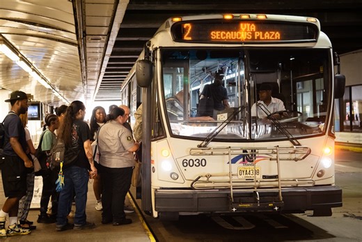 Dozens of passengers evacuate NJ Transit bus that caught fire after hitting a pothole